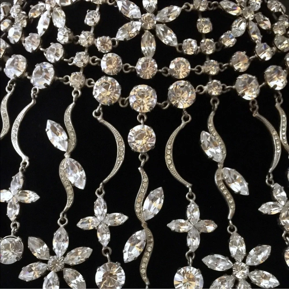 🇦🇪 UAE VINTAGE CRYSTALS CHOCKER NECKLACE & EARRINGS SET - Picture 6 of 10